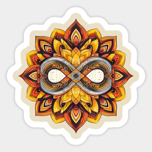 Mandala Orange Yellow 2 Sticker